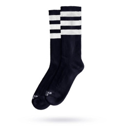 American Socks Back In Black II - Triple White Striped