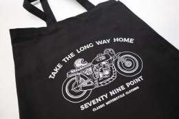 Torba motocyklowa Bawełniana 79 Point - Take The Long Way Home - Czarna