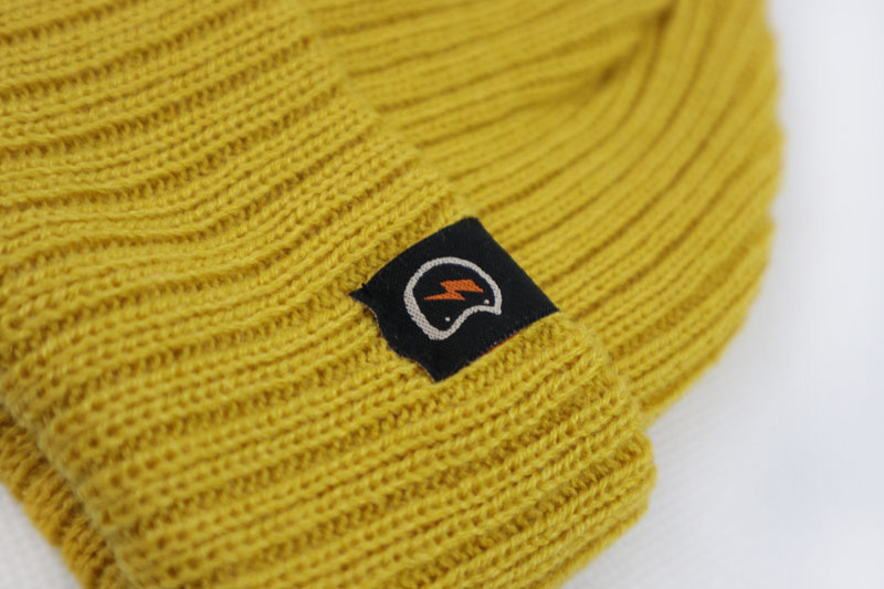 czapka dokerka zimowa żółta flash helmet