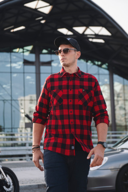 79 Point Checked Flannel Shirt - Black-Red