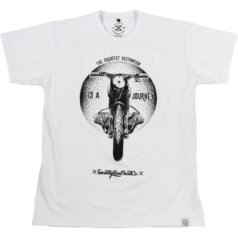 koszulka motocyklowa biała moto journey